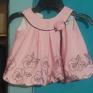 Rare Editions pink baby dress 12 month